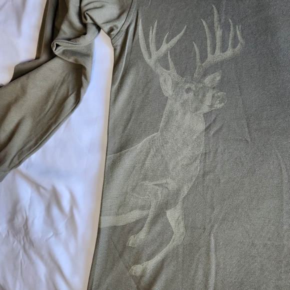 AFTCO Al Agnew Deer Hunting Outdoors Nature Green 2XL Long Sleeve Graphic TShirt - Picture 3 of 7